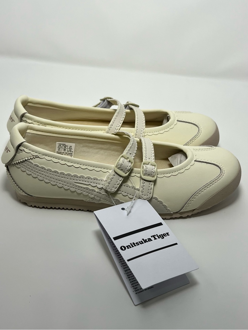 Onitsuka Tiger Mexico 66 TGRS Ivory Cream Womens 5.5 New with Box 1182A660-752 - Picture 5 of 9
